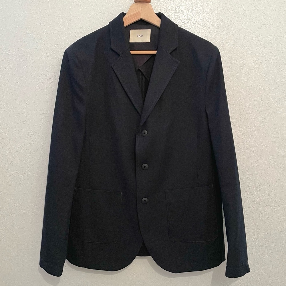 Folk 3-Button Blazer Navy (3/M)